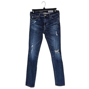 Adriano Goldschmied The Legging Super Skinny Blue Distressed Jeans 28 Preowned